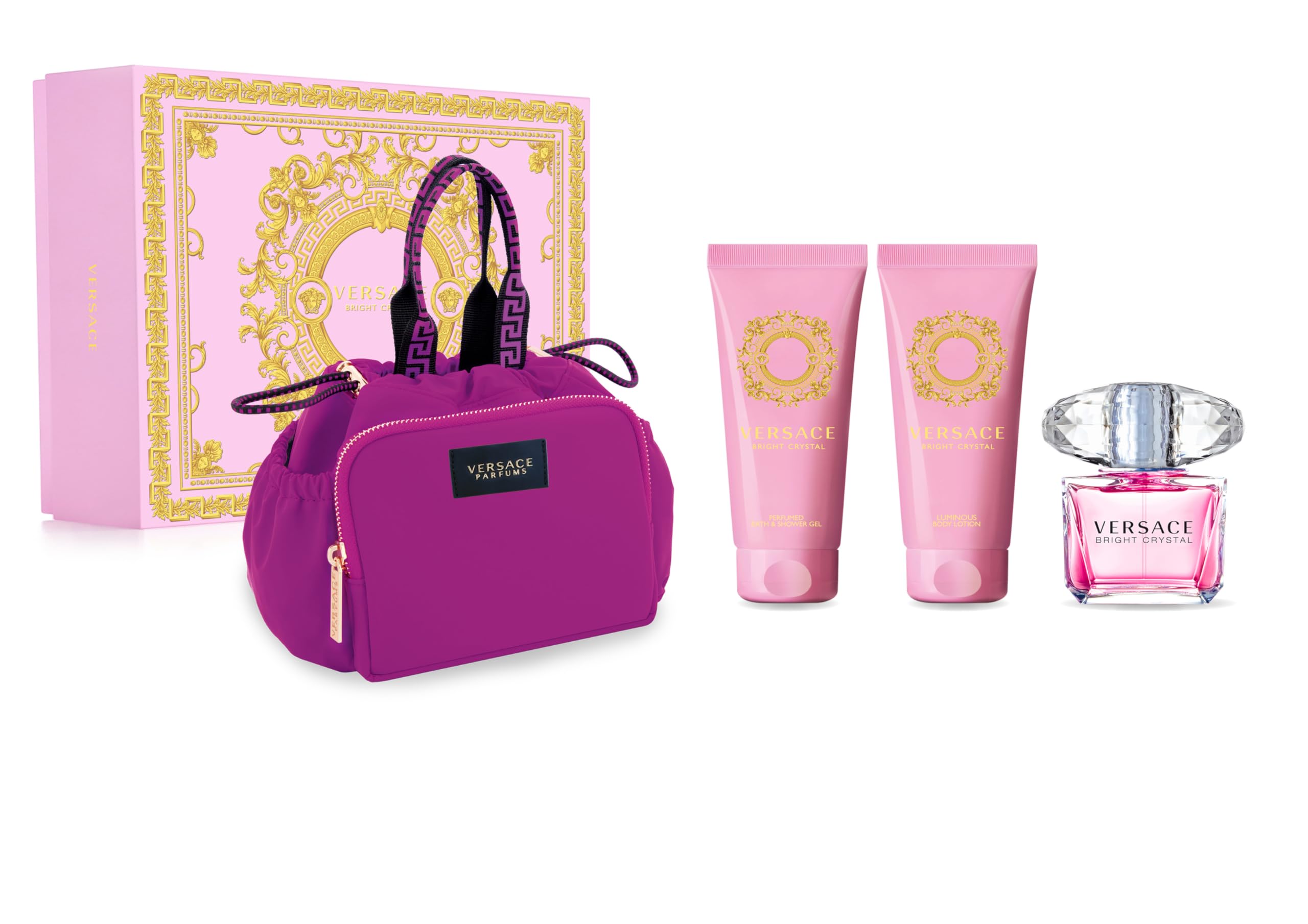 Versace Bright Crystal
Set (edt/90ml + b/lot/100ml + sh/gel/100ml + bag)